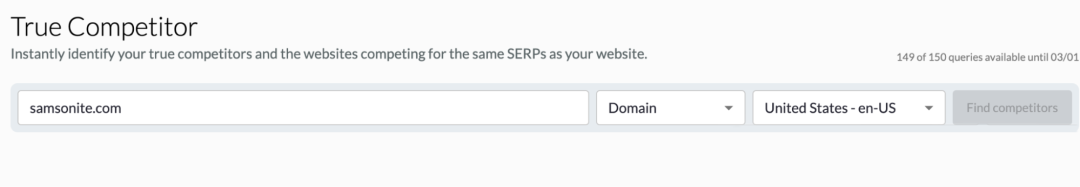 screenshot of true competitor