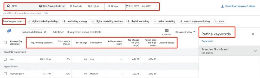 Google Keyword Planner 谷歌關(guān)鍵字規(guī)劃師使用教程